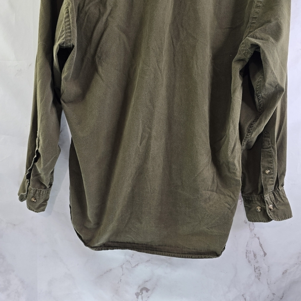 St Johns Bay Shirt Mens Medium Brown Long Sleeve Button Lightweight Bay Twill - Picture 7 of 15